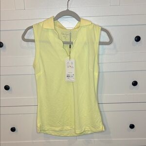 NWT women’s Walter Hagen Clubhouse Scalloped Sleeveless V neck Polo